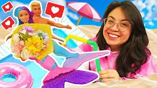 Un ramo de flores para la sirenita Catalina. Mu&ntilde;ecos Babrie y Ken