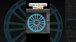 Create a rim by using boolean and array⏩ #rim3d #tutorial3d #boolean #array #3dsmax #blender3d #3d