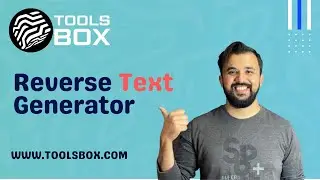 How To Use Reverse Text Generator | WWW.TOOLSBOX.COM
