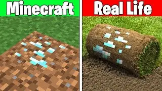Real Life vs Minecraft | Realistic Minecraft, Water, Lava, Slime, Fire, Villager #572
