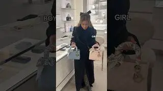 Baby was craving a Dior bag 🤍 #genderreveal