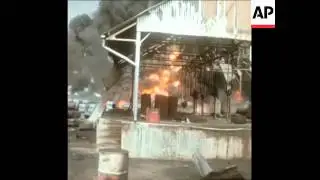 SYND21/9/71 OIL STORAGE DEPOT BURNS AFTER BOMB ATTACK