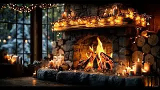 Cozy Christmas Fireplace Ambiance  🎄 Gentle Sound of Cracking Fire and Christmas Spirit