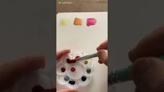 Swatching every color from my calendar #watercolor #artprocess #satisfying