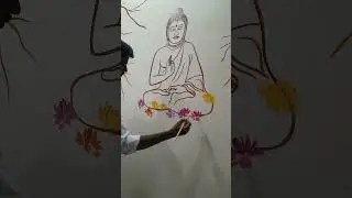 Gautam Buddha wall  paper painting #contact contact number 817 936 9123