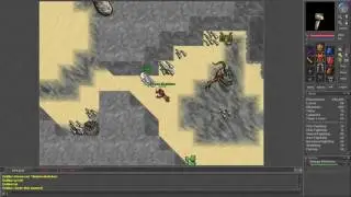 Tibia [7.3] Level 28 mage hunts Dragon with Demon Skeleton