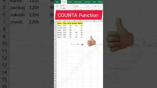 COUNTA Function in Excel with Example in Hindi | COUNTA Formula in Excel #shorts #Excel