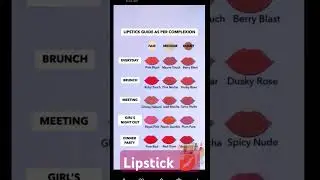 #lipstick#shortsvideo#skintone#makeup#everyday#brunch#meeting#girlsnightout#dinner#party