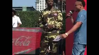 GUCCI MANE onstage at the BET AWARDS WEEKEND 106 & Park