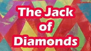 Jack of Diamonds: A collage on canvas panel