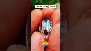 Amazing Rainbow 🌈 Effect Quartz#youtubeshorts #youtube #shortvideo #crystals #gems #viral #stone