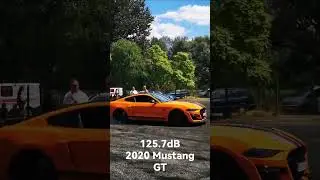 2020 EU Mustang GT almost 126dB decibel loud exhaust kipufog&oacute;