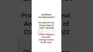 Final Answer Keys of CUET - PG 2022 #cuet #cuetpg #finalanswerkey #2022 #nta