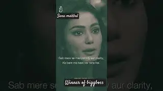 winner 🏆of Bb Ott3 1 and only sana makbul👸 telling about friendship ♾💯 #sanamakbul #biggboss