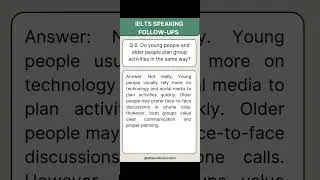 IELTS Speaking Follow-Up | Group Activities & Age Differences (Part 3)