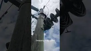 Replacement of rotten cross arm and corroded insulator/Electrical Maintenance