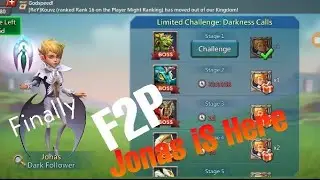 Lords Mobile/ F2P Jonas ( Dark Follower ) limited Challenge Stage 1 easily complete