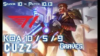 T1 Cuzz GRAVES vs KARTHUS Jungle - Patch 10.13 KR Ranked