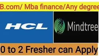 HCl jobs | Mind tree jobs | Finace jobs | Networking jobs |Bcom jobs | chennai jobs
