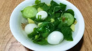 Kaya nutrisi Resep SAYUR BENING TIMUN, BAYAM, TELUR PUYUH JAGUNG MUDA