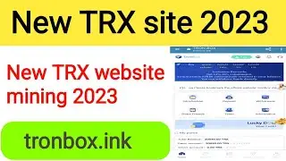 TRXGEM New Trx Earning Website2023 | Trx Platform withdrawal proof l 20000TRX Bonus