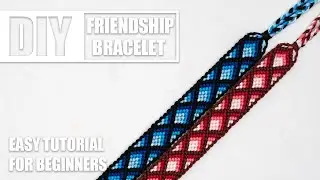 Fade Gradient Diamonds Macrame Friendship Bracelet | Easy Tutorial for Beginners