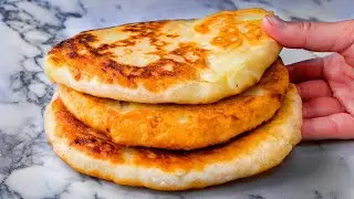Nu am pregătit ceva mai simplu și delicios! Plăcinte cu cartofi, la tigaie. | SavurosTV