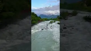 Beautiful nature 🏔️ || Mountain river during flood #bavaria #travel
