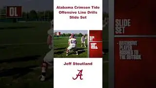 Alabama Crimson Tide Offensive Line Drills Slide Set Drill #ncaa #nfl #offensiveline #coaching