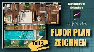 GR&Uuml;NDRISS ZEICHNEN in Procreate - digitaler Floor Plan Schritt f&uuml;r Schritt (deutsch) Teil 2