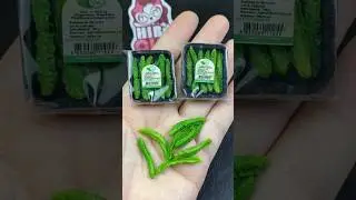 💚GREEN CUTE MINI VEG💚 #hibaclay #clay #mini #food #art