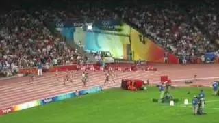 OS 2008 - Laurien Hoos 200 meter tijdens de zevenkamp