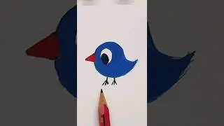 Beutifull little bird 🐦🐥🐦✨ drawing #art #coluring #painting #shots #video