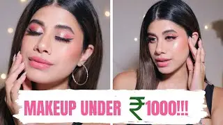 FULL FACE OF MAKEUP PRODUCTS UNDER INR 1000! 😍 || Malvika Sitlani