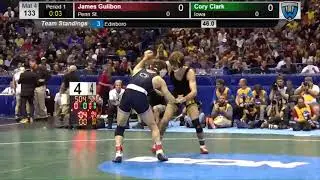 2015 NCAA Championships - 133 lbs -  Cory Clark vs James Gulibon