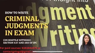Criminal Judgment Writing on section 457 and 380 of IPC || Hostile witnesss