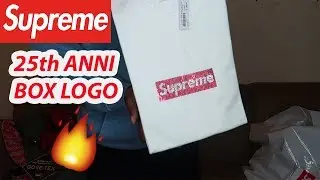 SUPREME 25th ANNIVERSARY SWAROVSKI BOX LOGO IN HAND SS19 WEEK 9
