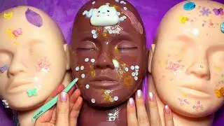 ASMR Glue Peelings on Mannequins (Whispered, Tracing)