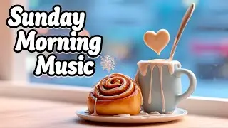 Sunday Morning Music 🤍☕️ Cinnamon Roll Close-Up by the Window - Start Soft and Smile Again