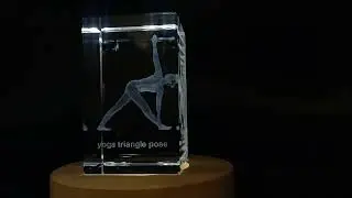 Yoga Pose Crystal Statue - Triangle Figure for Flexibility and Balance - FSSP125