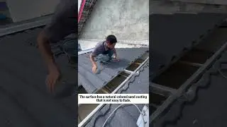 Stone-coated roof tile installation process. Stone-coated roof tile factory. Roof tile price.
