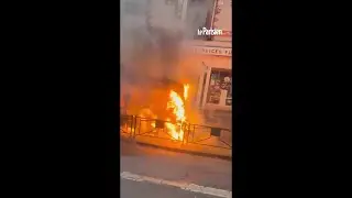 Un bus prend feu et provoque une fuite de gaz au Raincy