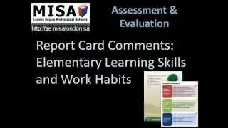 Report Card Comments: Elementary Learning Skills & Work Habits