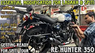 Spiti Valley Ride Preparation 2023 | essential things for Spiti bike trip | Re Hunter 350 Modified