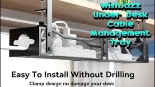 WishJazz Under Desk Cable Management Tray