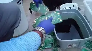 New vid  Pounds of gold scrap boards in acid