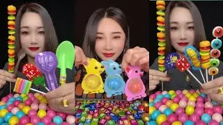 New Asmr candy toys 😍 Mukbang lollipop tasting experience #mukbang #eating #candy