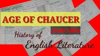 Age of Chaucer | Middle English Period (part 2) in Urdu/Hindi