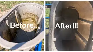 Power washing a horse tank!! #pressurewashing 