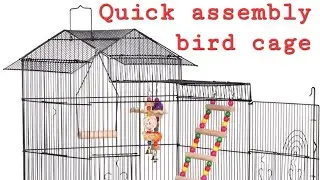Easy quick assembly Parrot Bird Cage